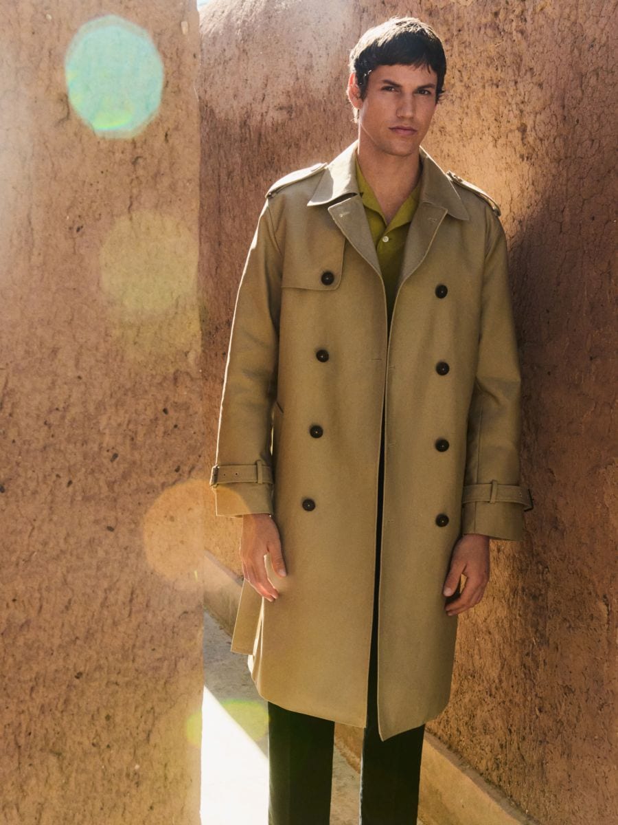 Waterproof fabric coat - beige - RESERVED