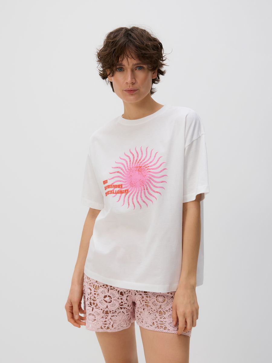 T-shirt with print - cream - RESERVED - 2