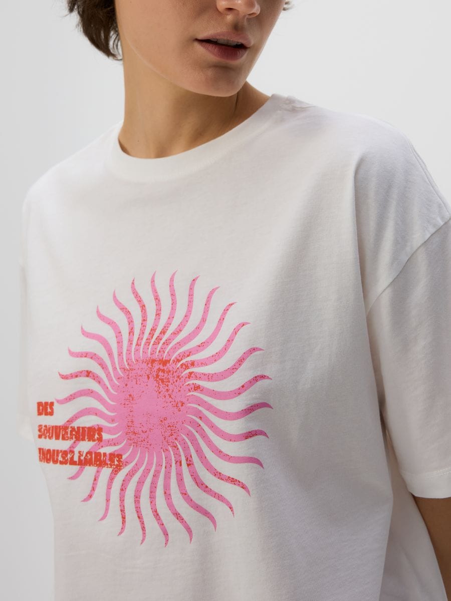 T-shirt with print - cream - RESERVED - 4