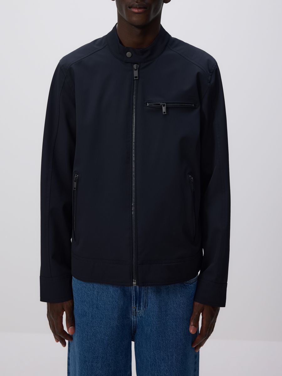 Jacket with stand up collar - navy - RESERVED - 2