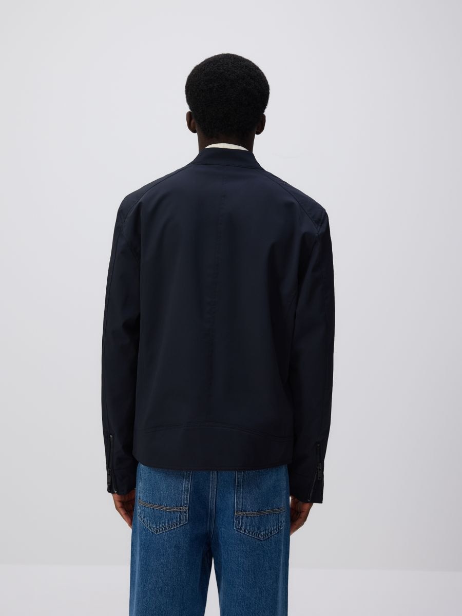 Jacket with stand up collar - navy - RESERVED - 4