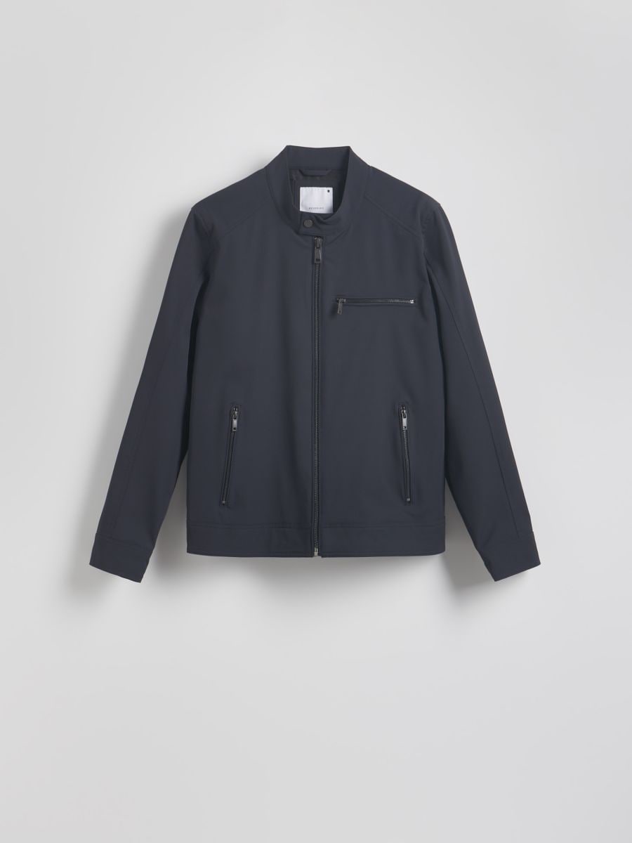 Jacket with stand up collar - navy - RESERVED - 6
