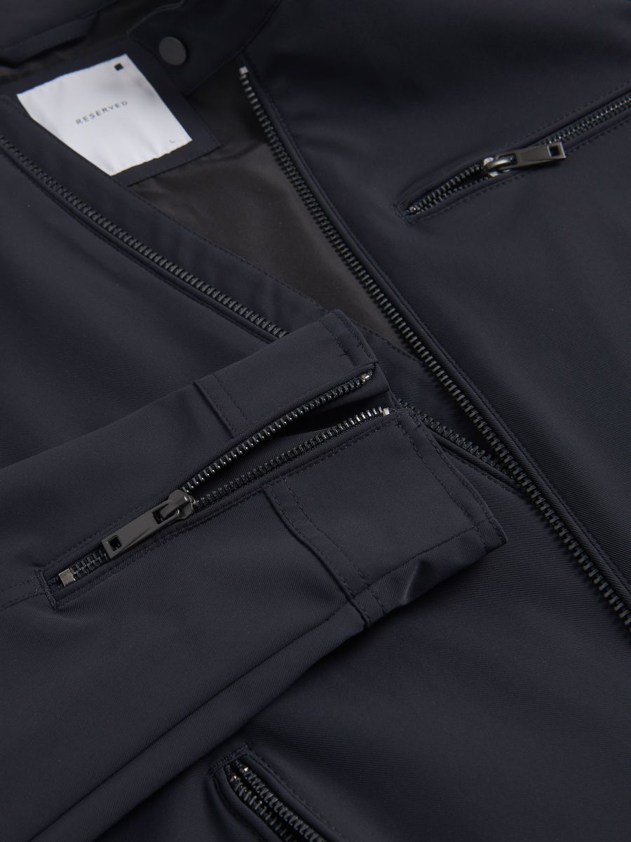 Jacket with stand up collar - navy - RESERVED - 7