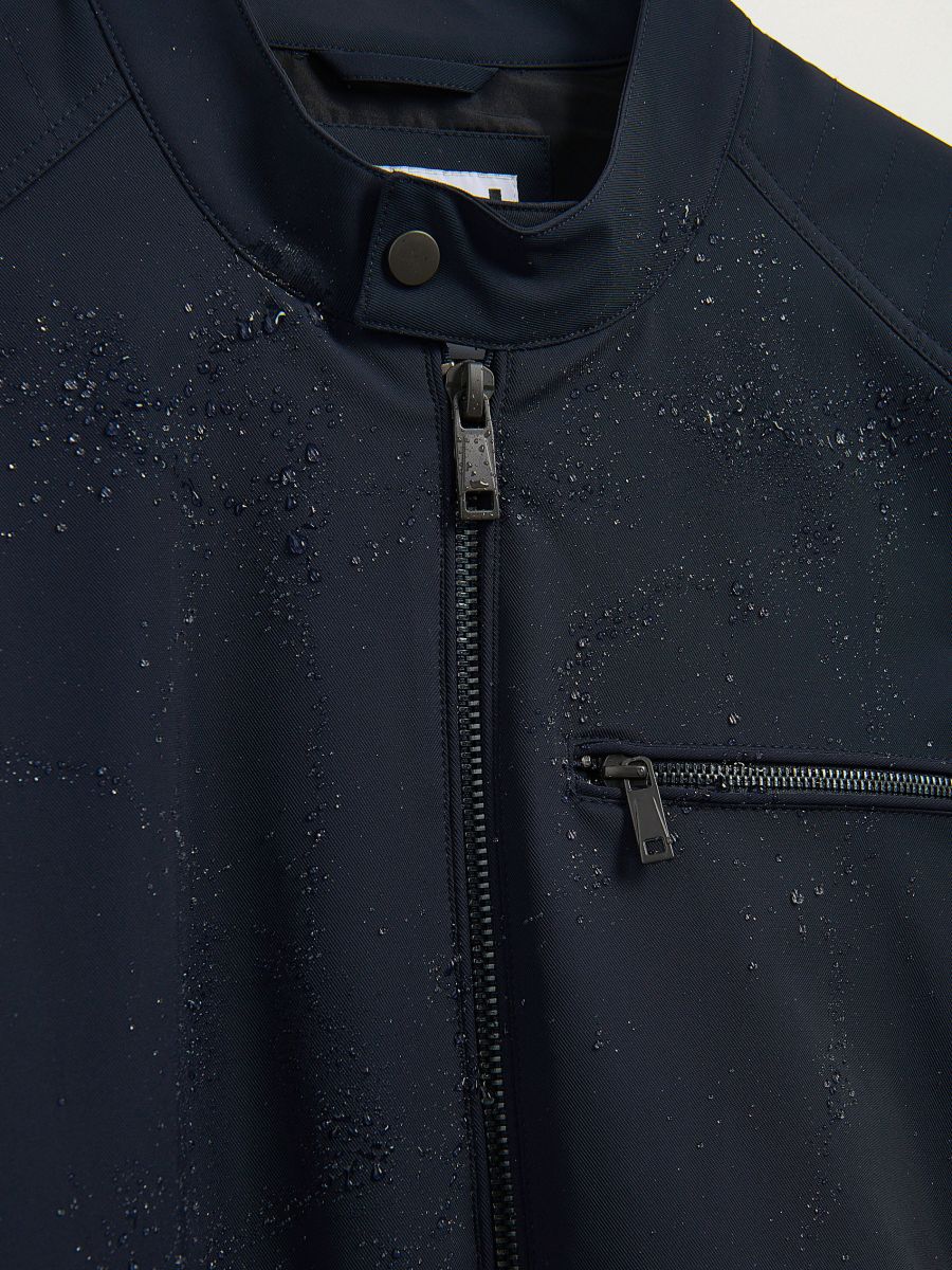 Jacket with stand up collar - navy - RESERVED - 9