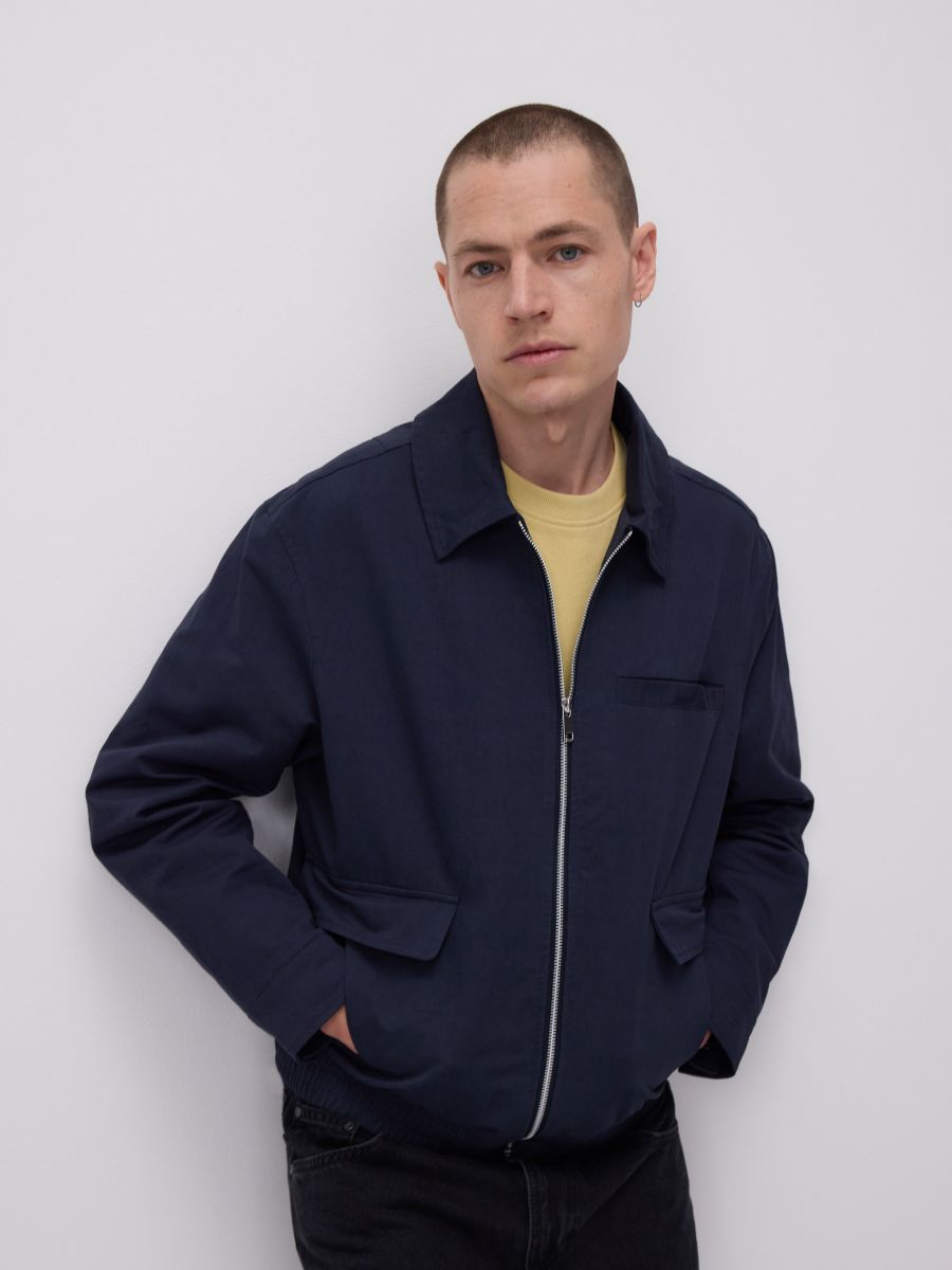 Linen blend jacket - navy - RESERVED - 3