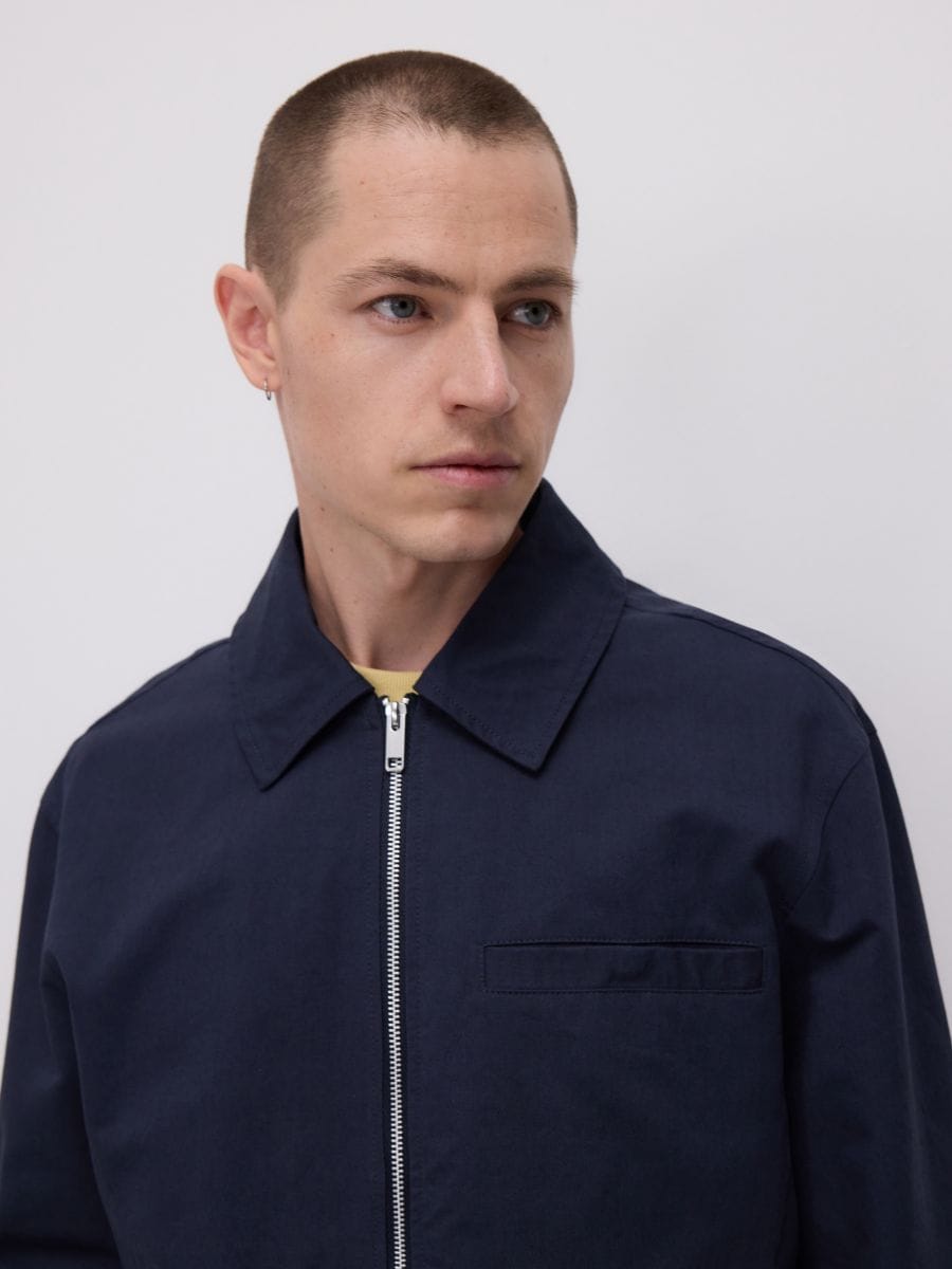 Linen blend jacket - navy - RESERVED - 4