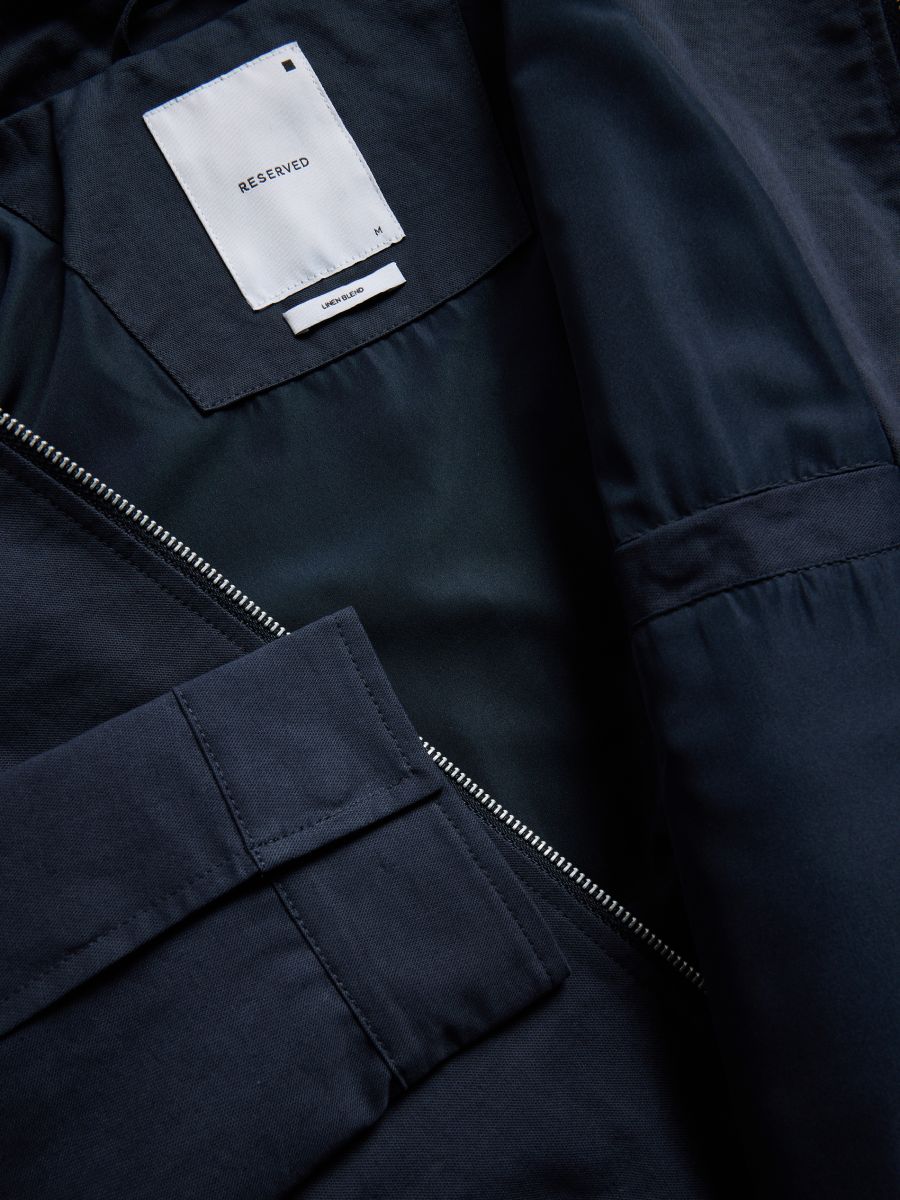 Linen blend jacket - navy - RESERVED - 7