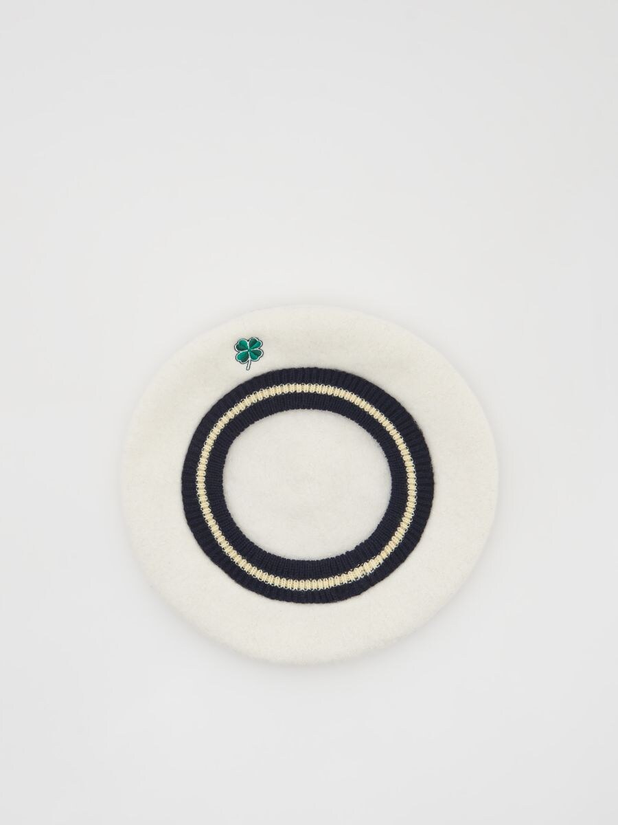 Wool beret - cream - RESERVED - 3