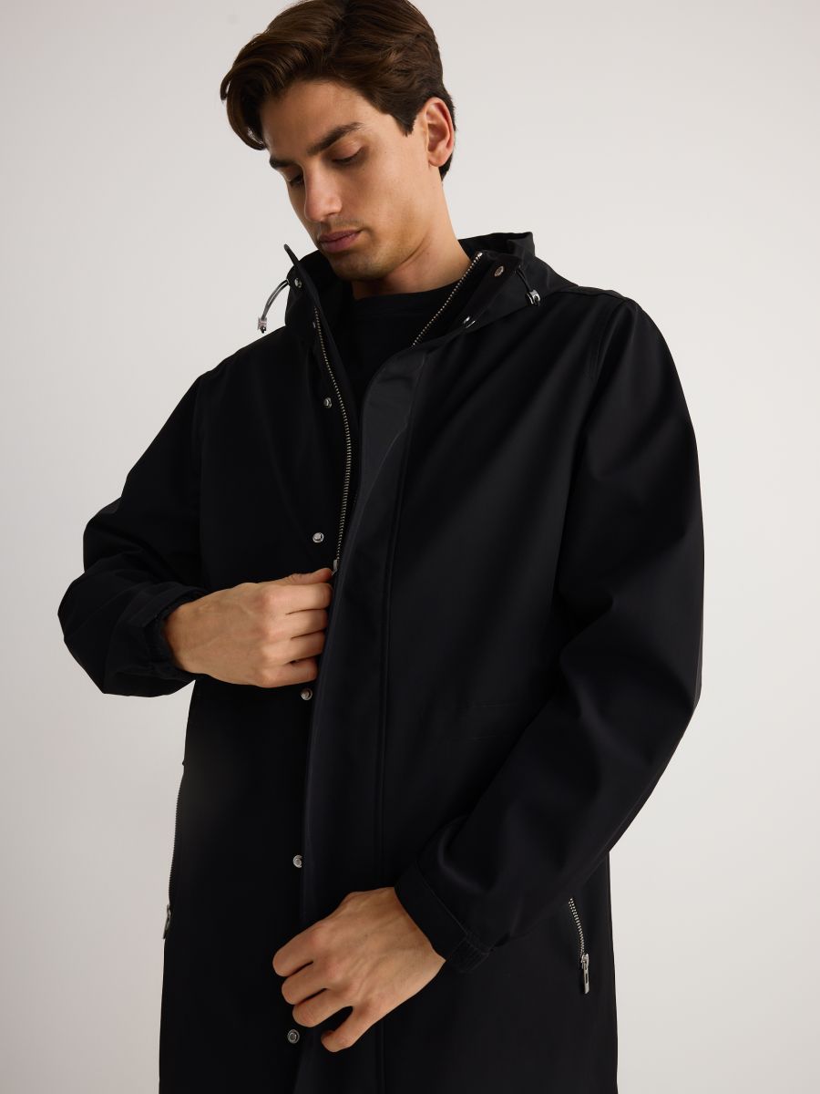 Nepromokavá parka s kapucí - černý - RESERVED - 3