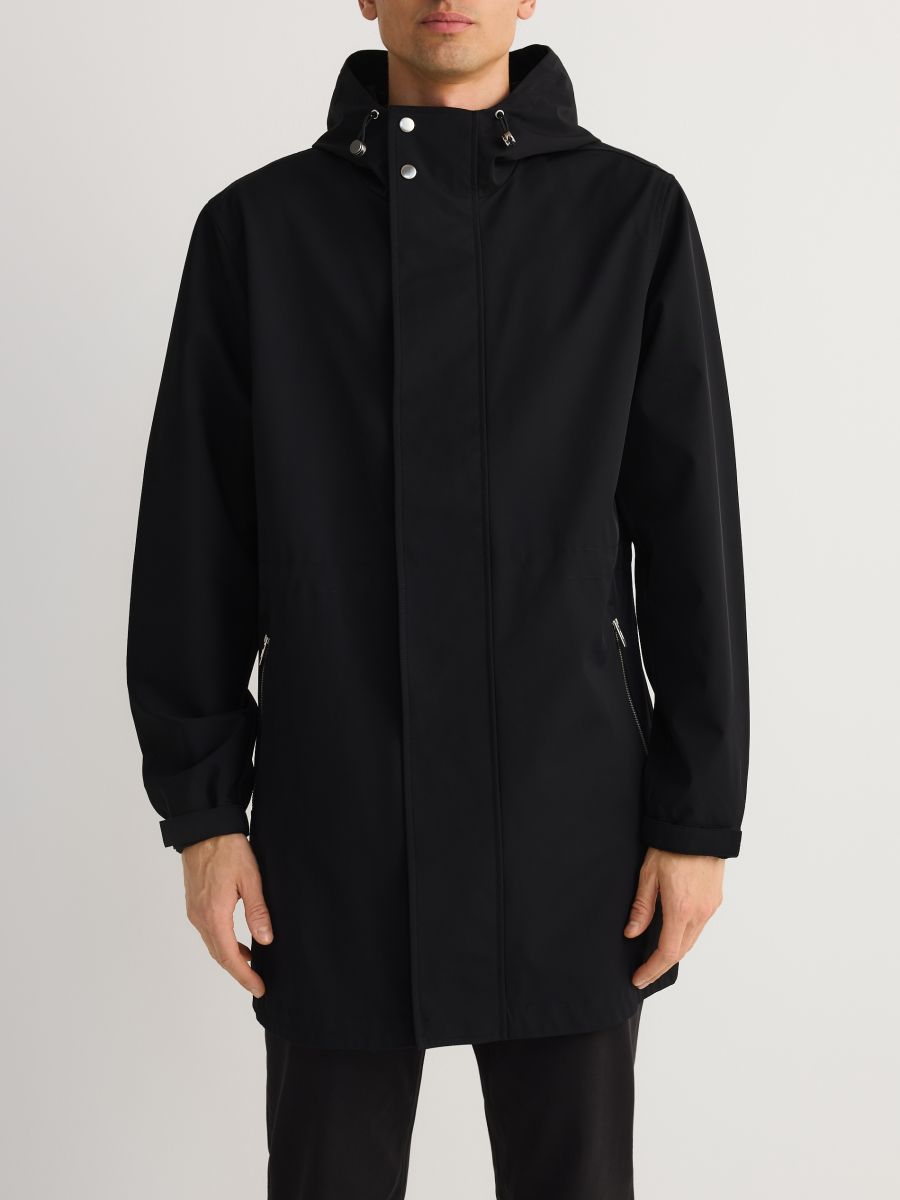 Hooded parka - black - RESERVED