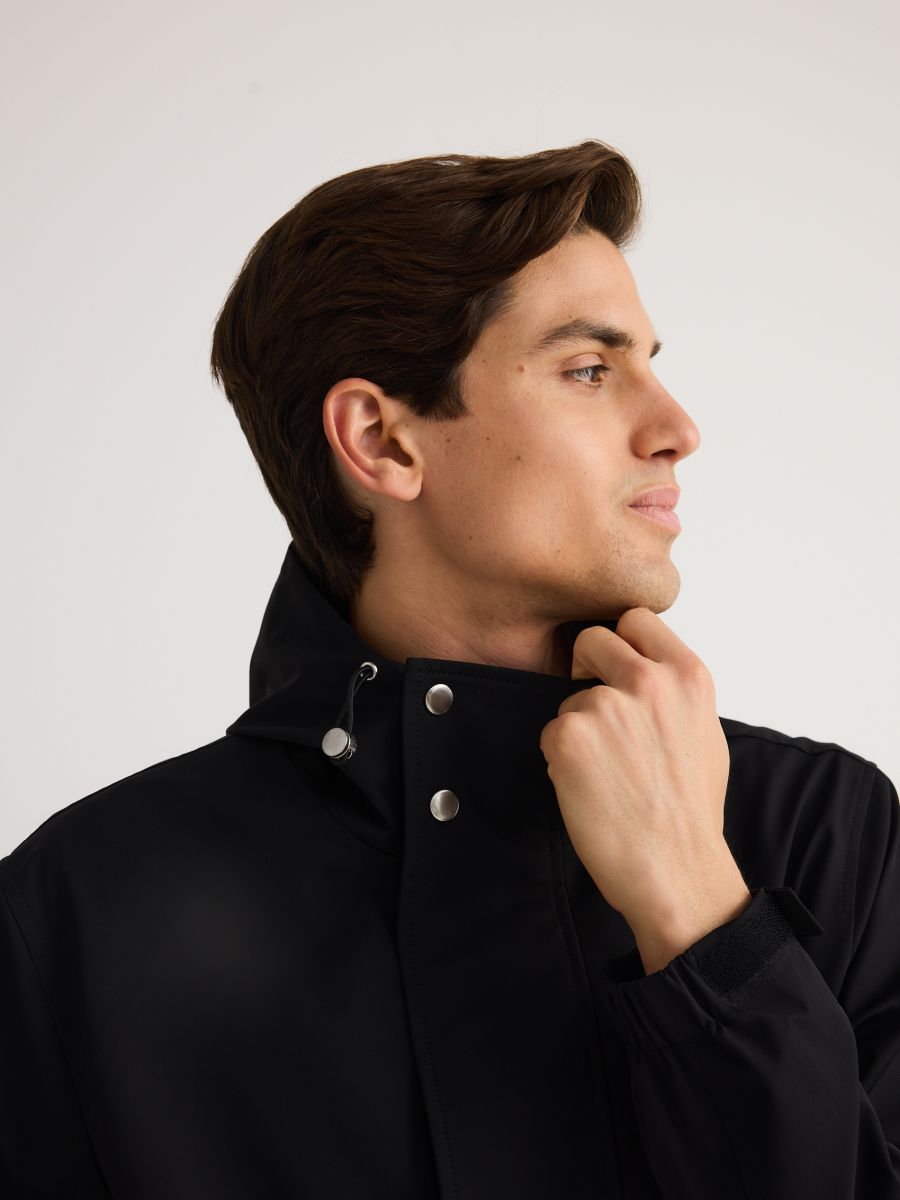 Nepromokavá parka s kapucí - černý - RESERVED - 4