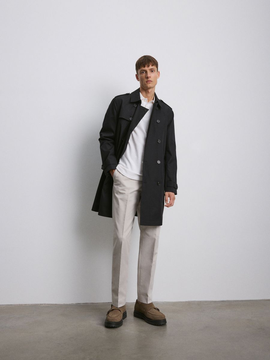 Regular fit chino-püksid - beež - RESERVED - 5