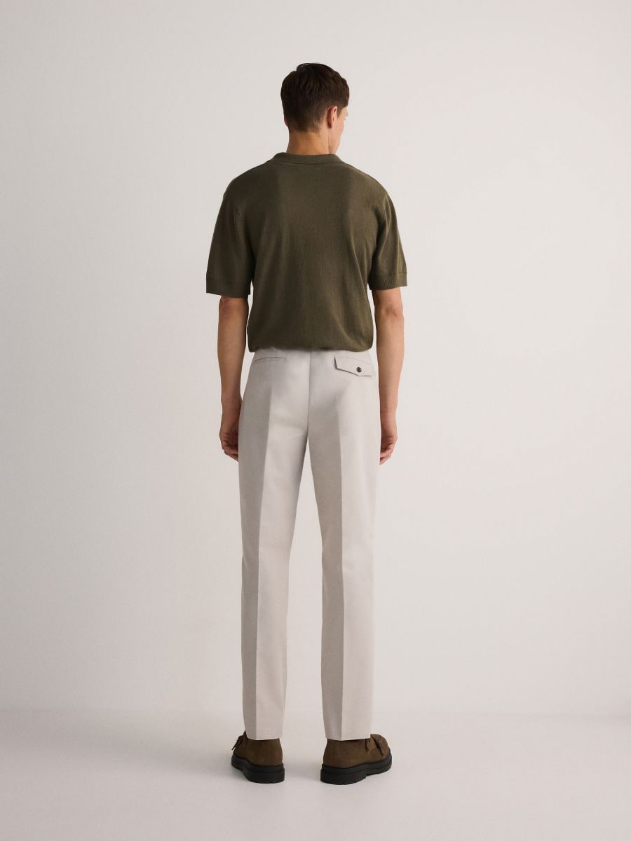 Regular fit chino-püksid - beež - RESERVED - 4