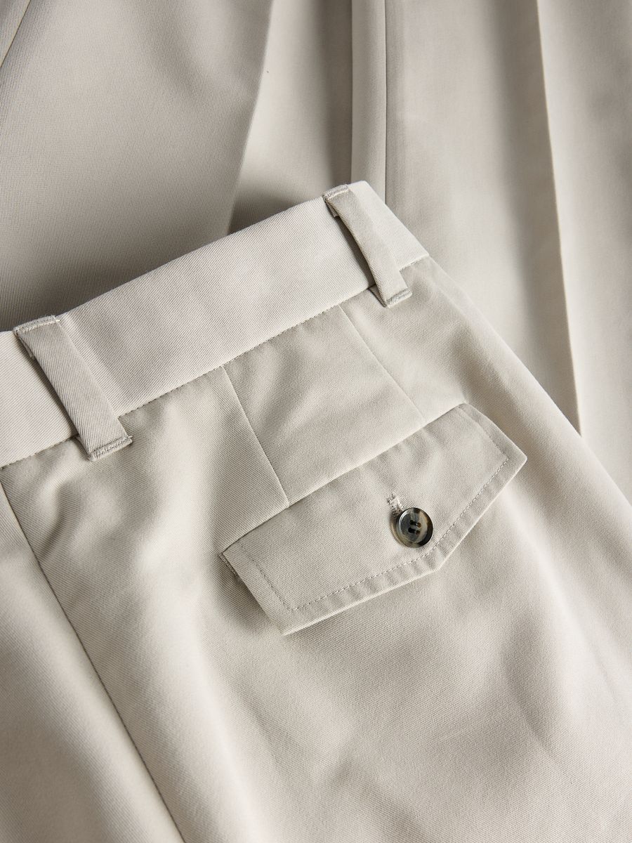 Regular fit chino trousers - beige - RESERVED - 7