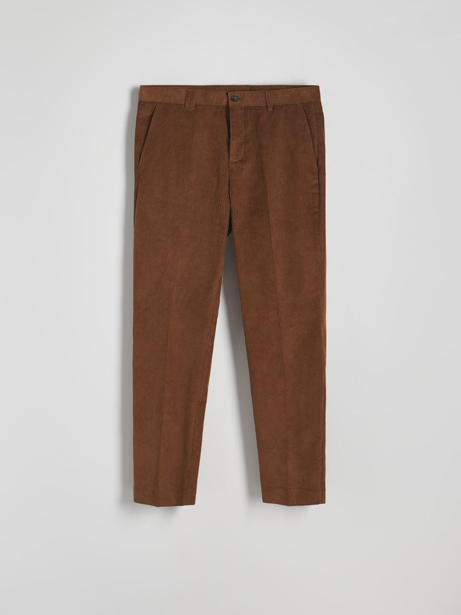 Regular fit chino - kastanjebruin - RESERVED