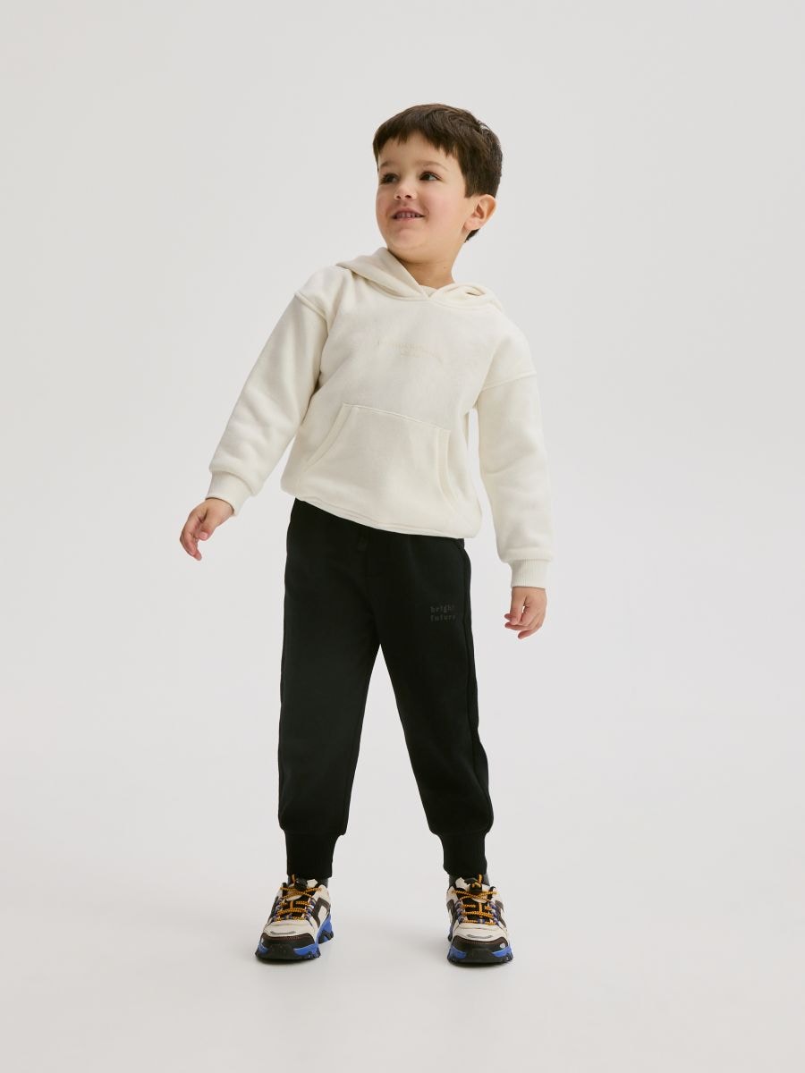 Pantalon de jogging en coton - noir - RESERVED