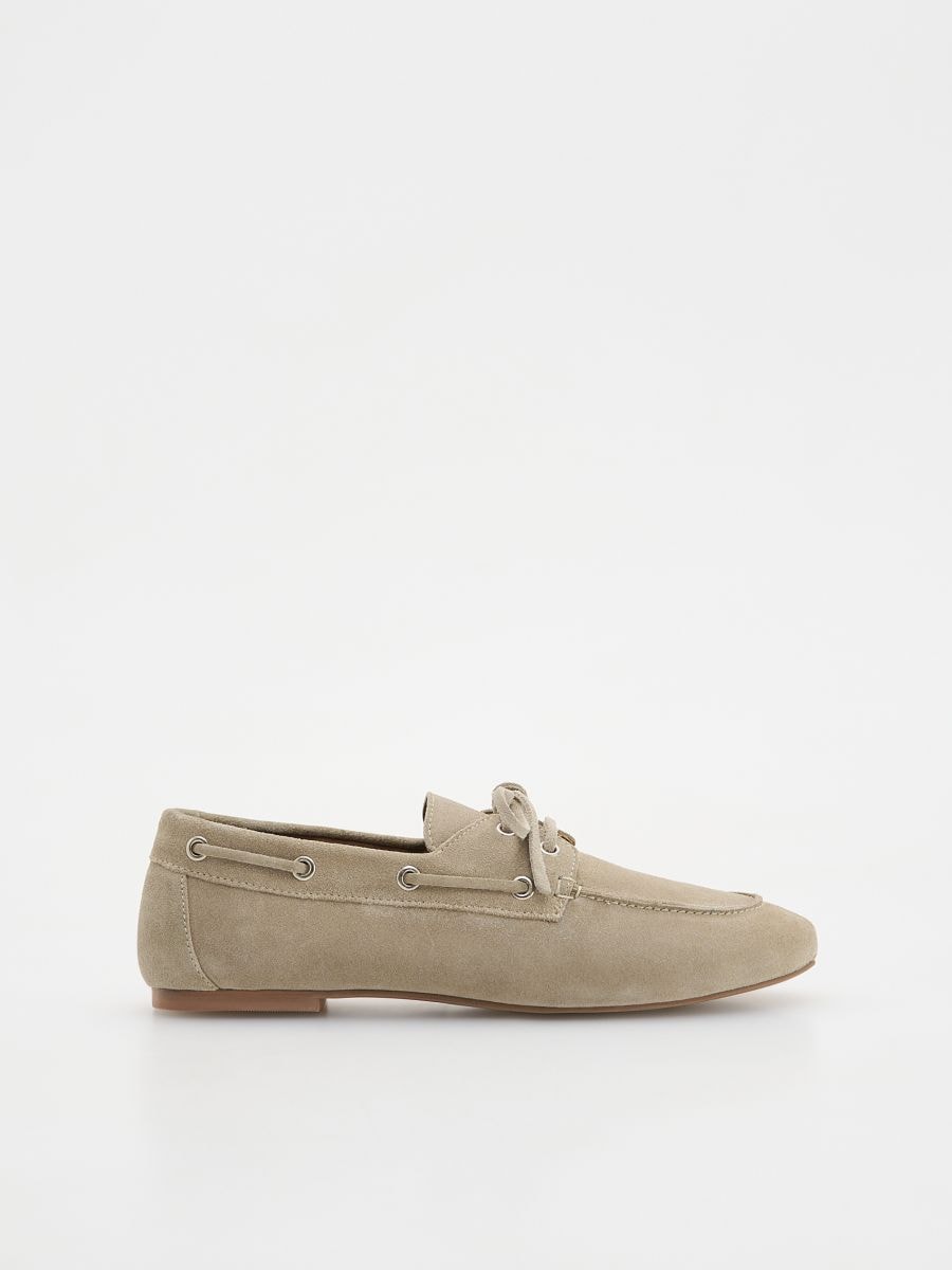 LADIES` LOAFER SHOES - light olive - RESERVED - 2