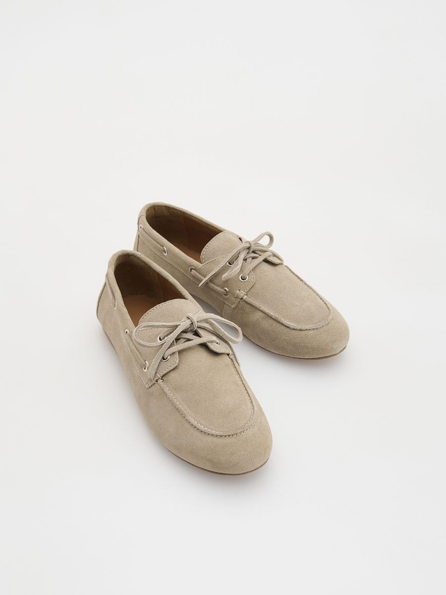 LADIES` LOAFER SHOES - light olive - RESERVED - 3
