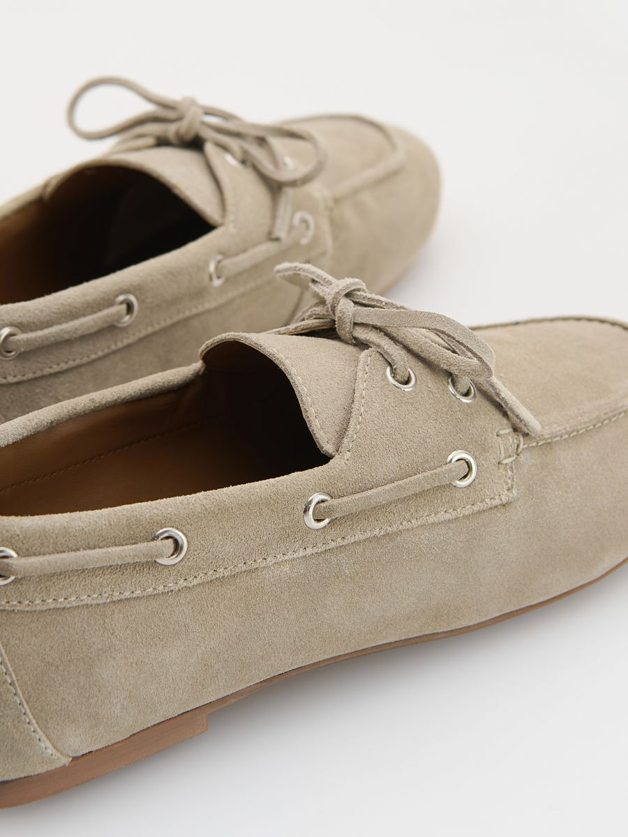 LADIES` LOAFER SHOES - light olive - RESERVED - 4