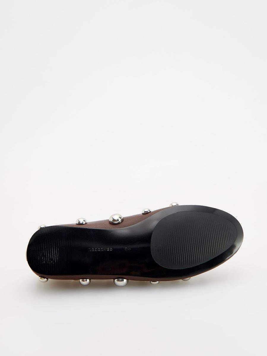 Ballerines clouté - brun foncé - RESERVED - 5