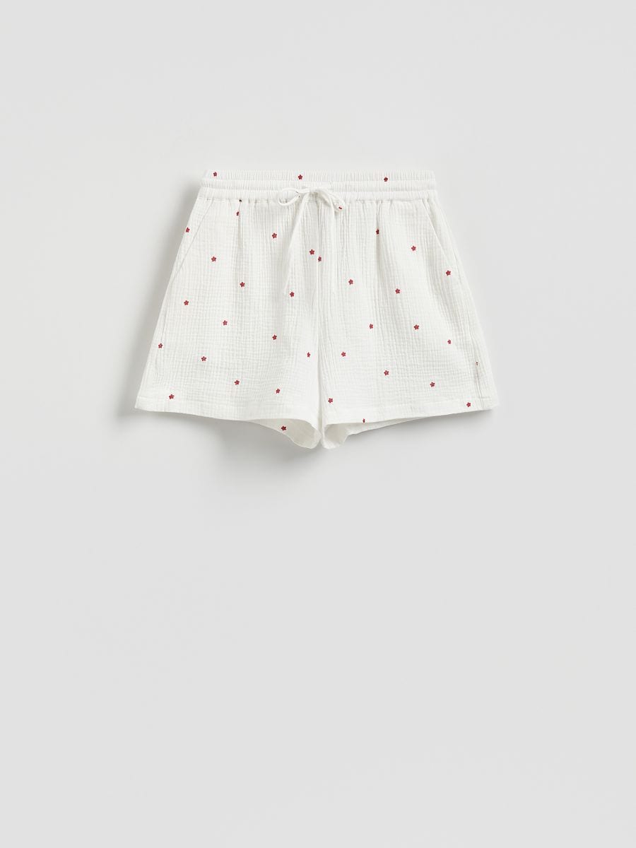 Patterned muslin shorts - multicolor - RESERVED - 5