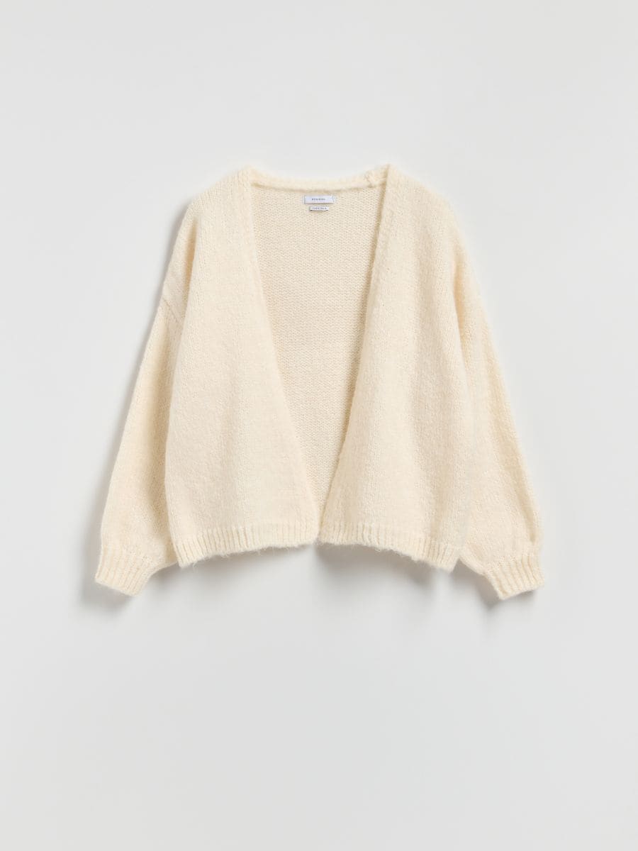 Wool-blend cardigan - nude - RESERVED