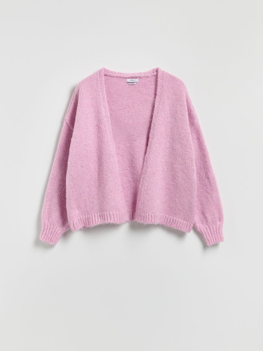 Wool-blend cardigan - pink - RESERVED