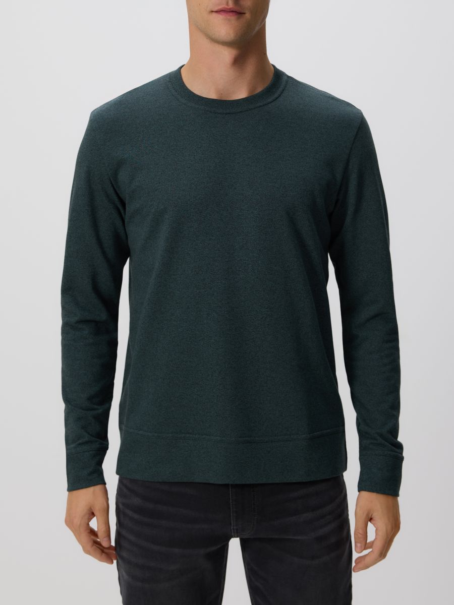 Regular fit long sleeve T-shirt - dark green - RESERVED