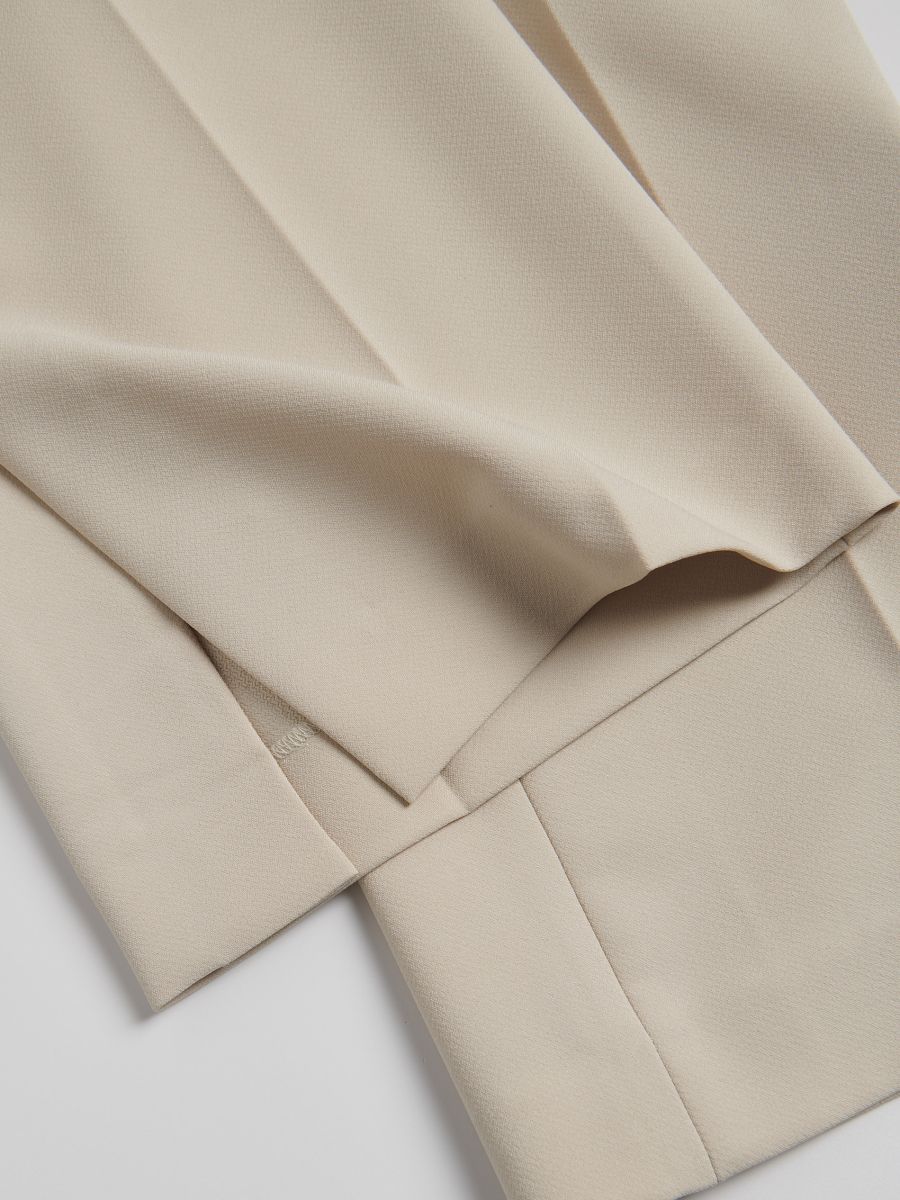 Trousers with pressed crease - cream - RESERVED - 6