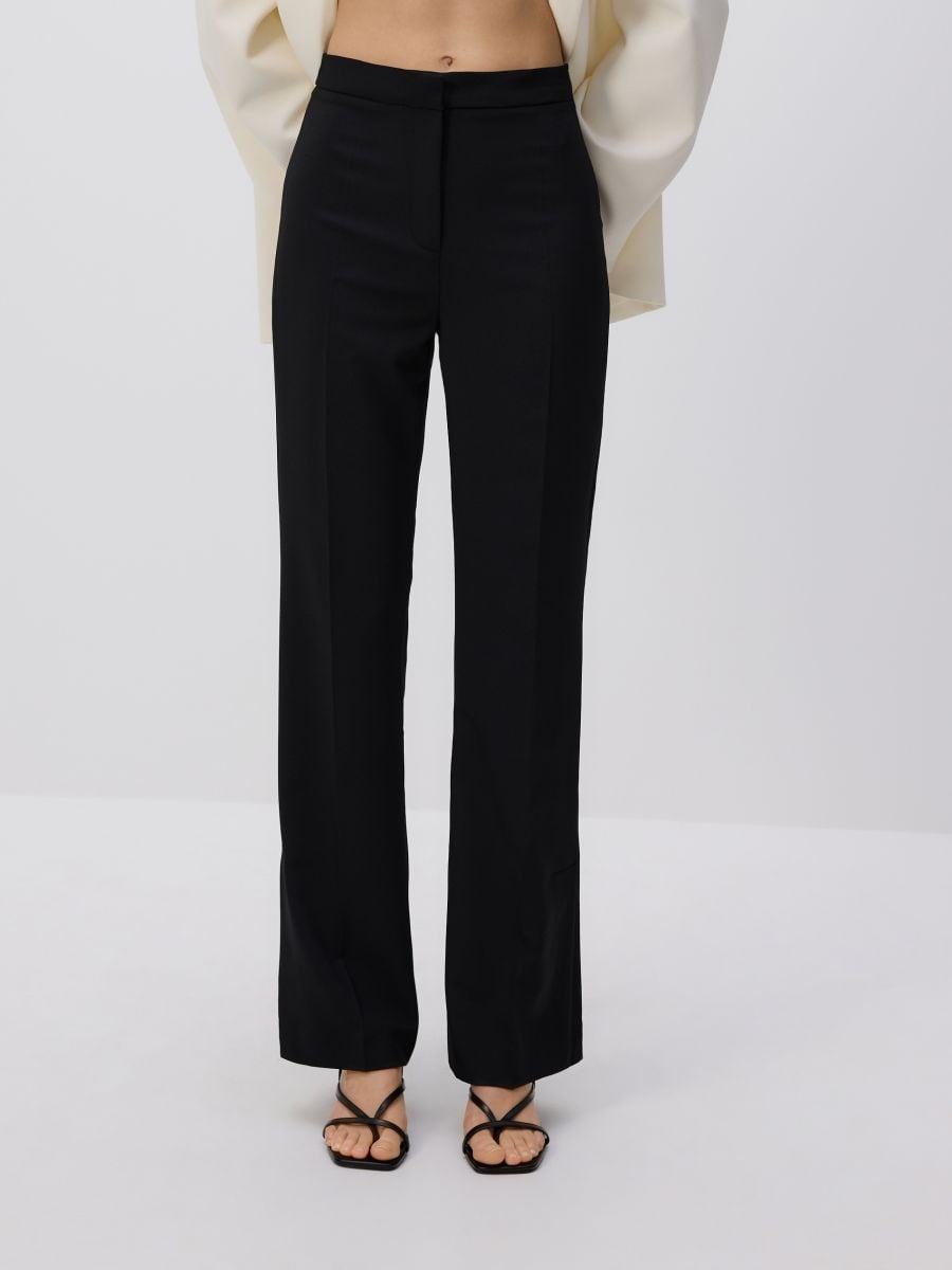 Trousers with pressed crease - black - RESERVED - 2