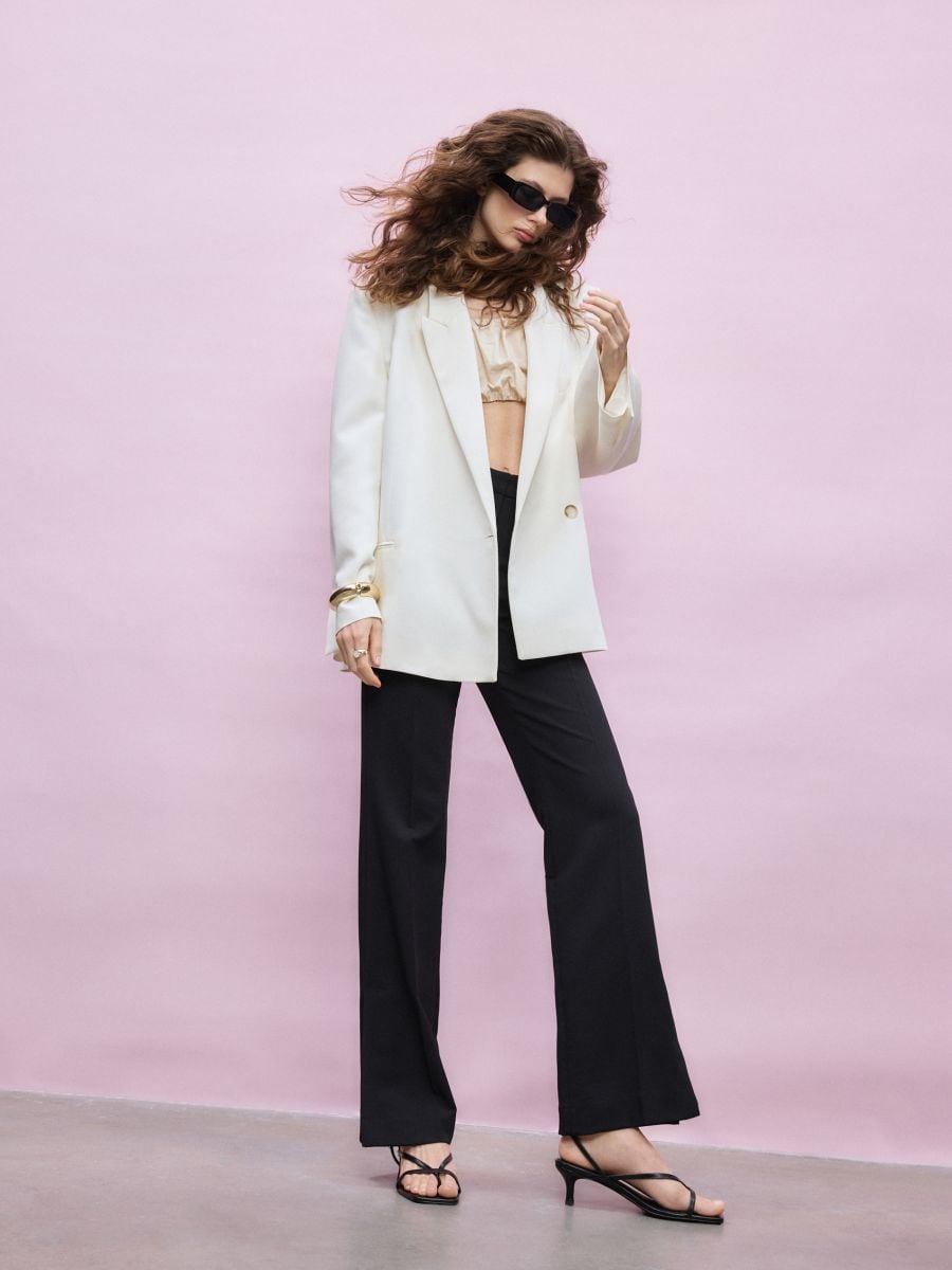 Trousers with pressed crease - black - RESERVED - 2