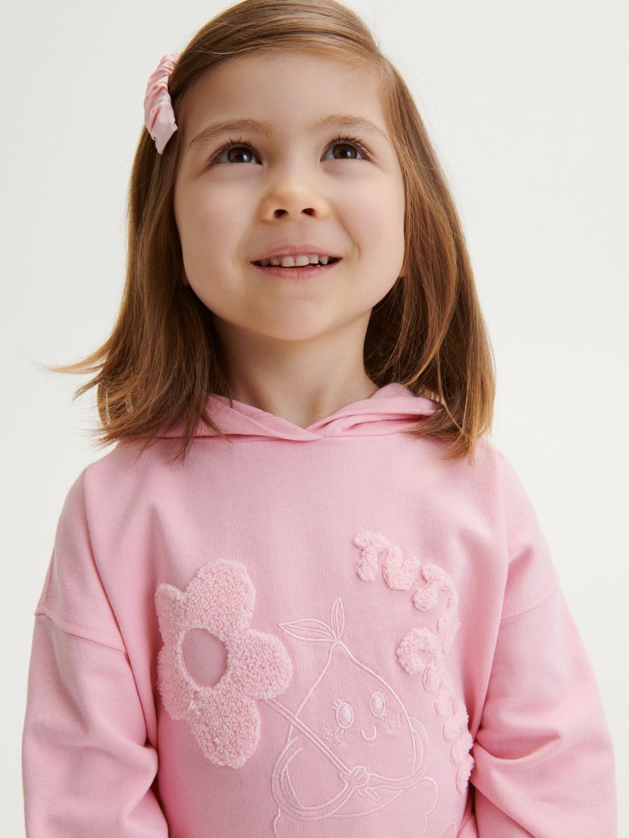 Sudadera con aplicación - rosa pastel - RESERVED - 3