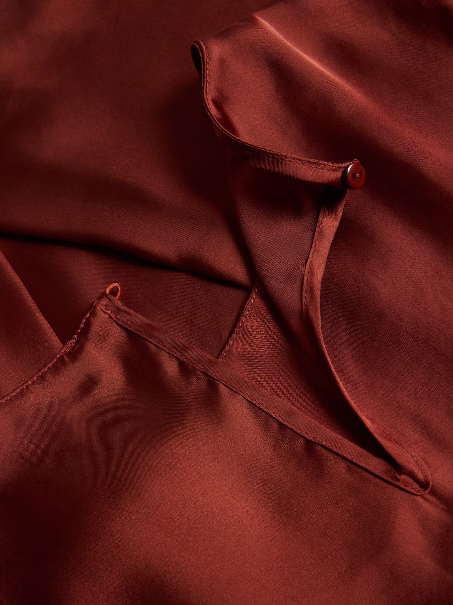 Wrap front blouse - carmine - RESERVED - 6