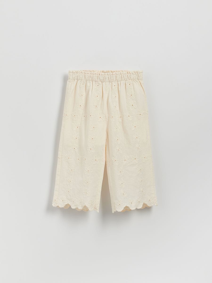Musterhose - creme - RESERVED