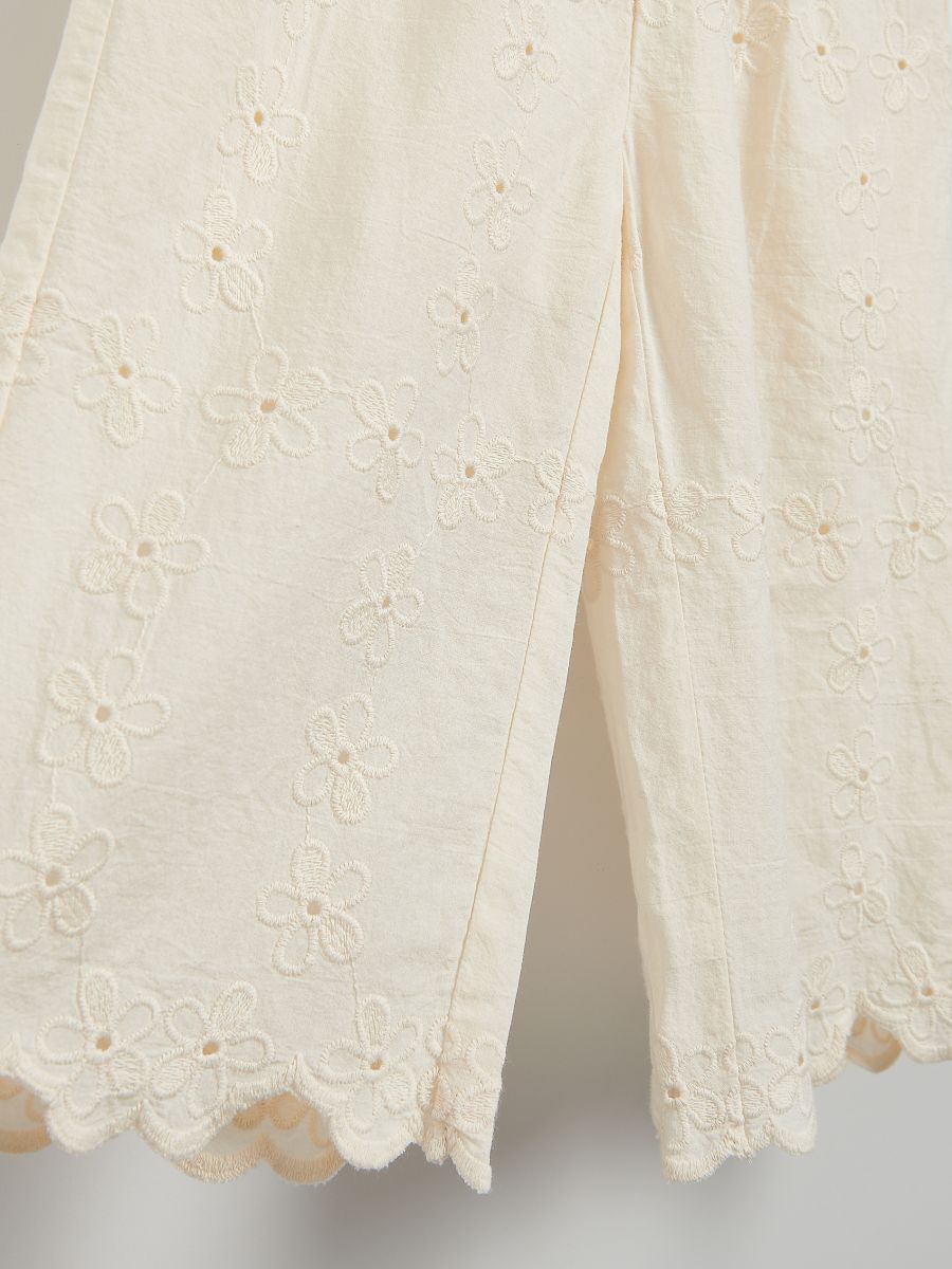 Patterned trousers - cream - RESERVED - 4