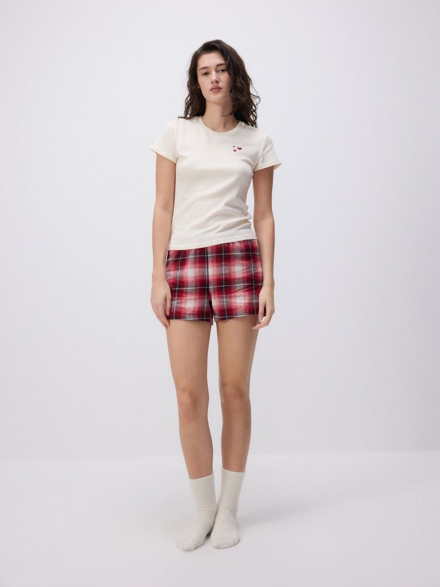 Modal blend two piece pyjama set - red - RESERVED - 5