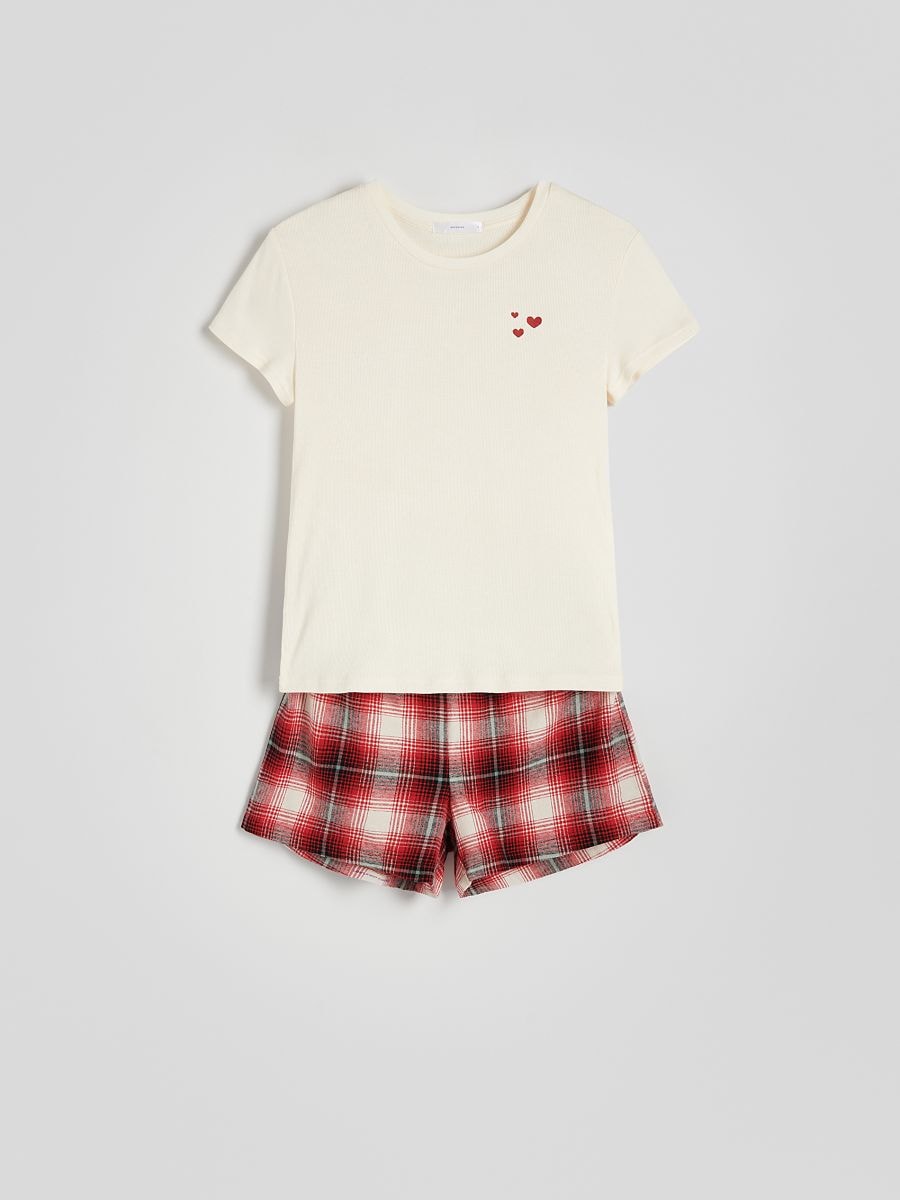 Modal blend two piece pyjama set - red - RESERVED - 3