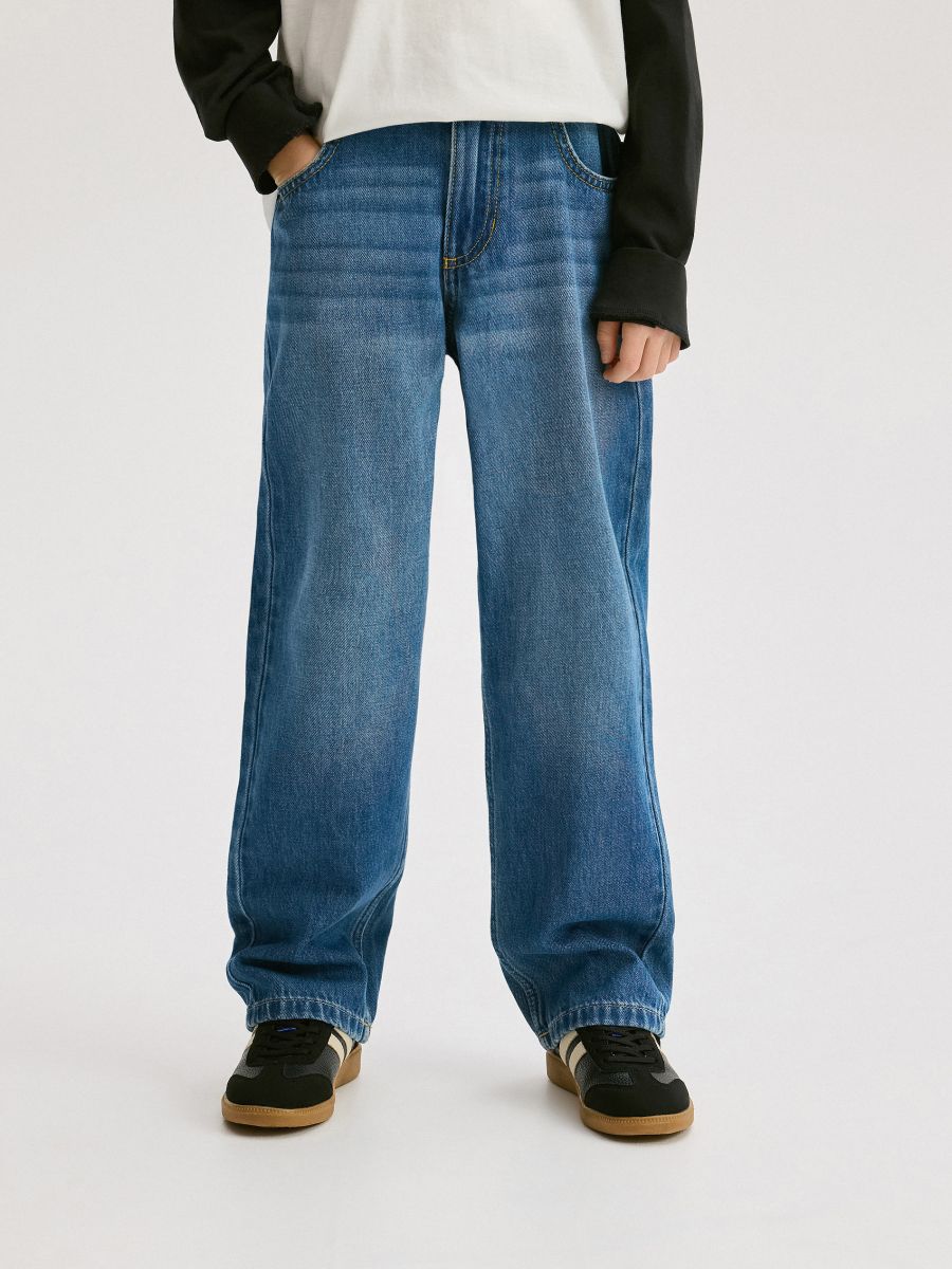 Classic denim straight trousers - blue jeans - RESERVED - 6