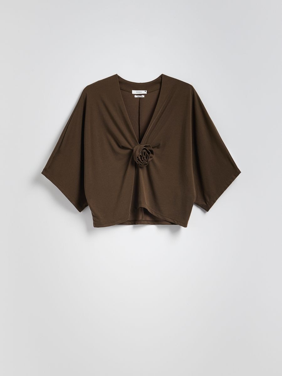 LADIES` BLOUSE - brown - RESERVED - 6
