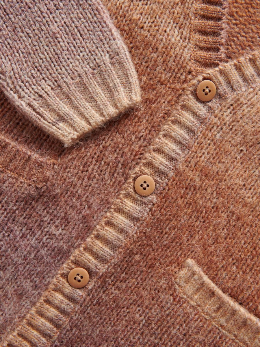 Cardigan with pockets - golden brown - RESERVED - 6