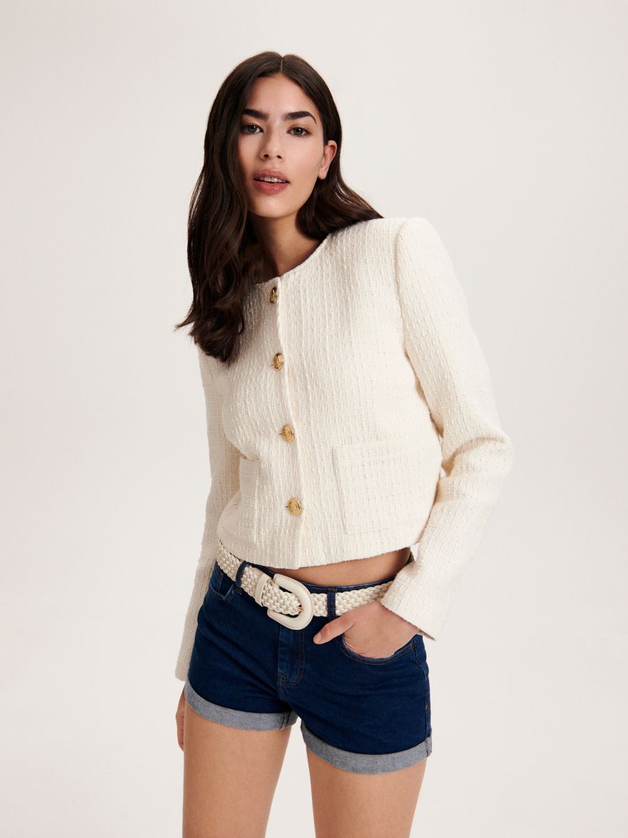 Blazer with gold tone buttons - white - RESERVED - 3