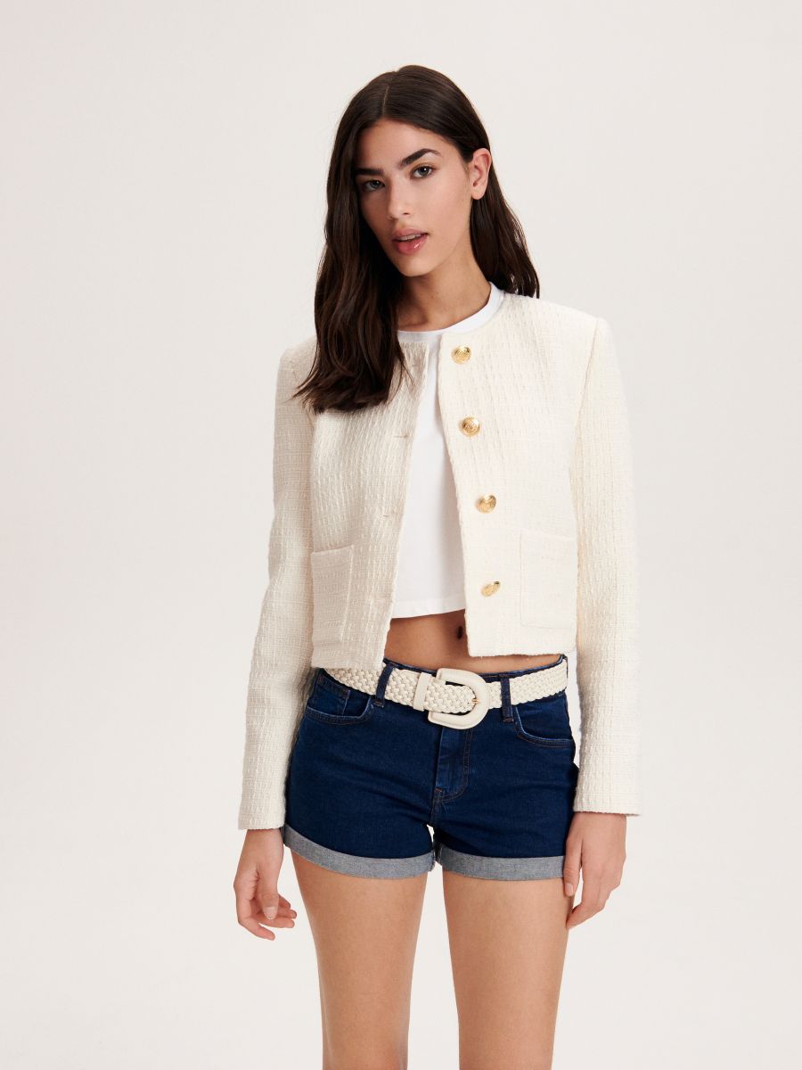 Blazer with gold tone buttons - white - RESERVED - 6