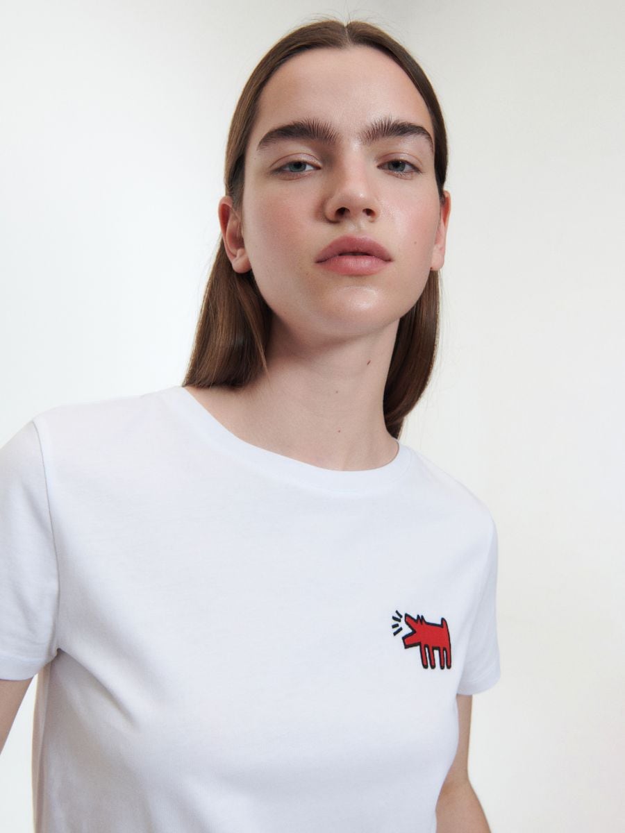 regimiento moneda Suburbio Camiseta de algodón de Keith Haring, RESERVED, 4825O-01X