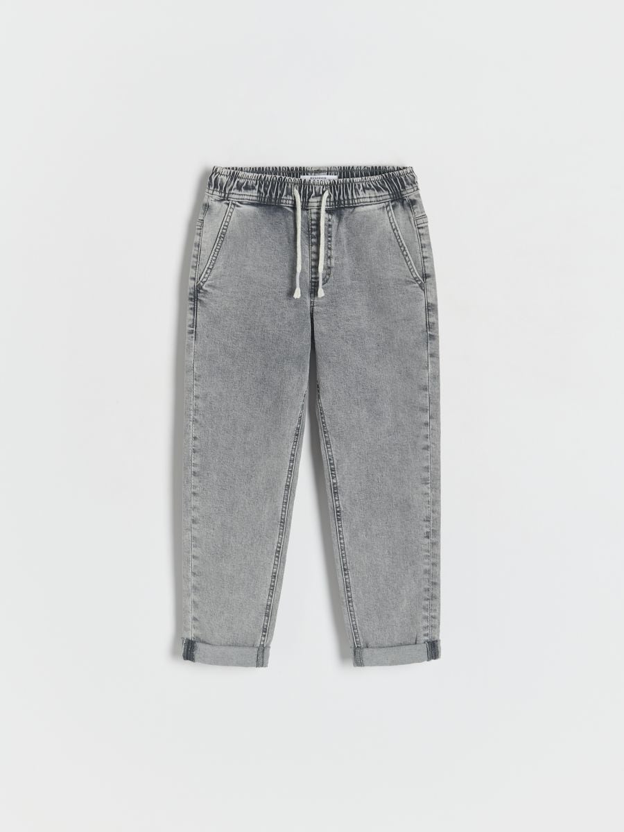 Elastische carrot jeans - lichtgrijs - RESERVED