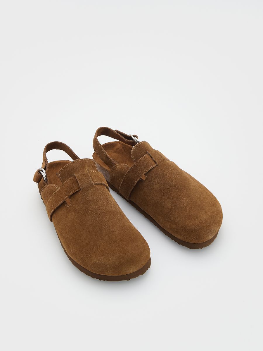 LADIES` MULES - warm olive - RESERVED - 2