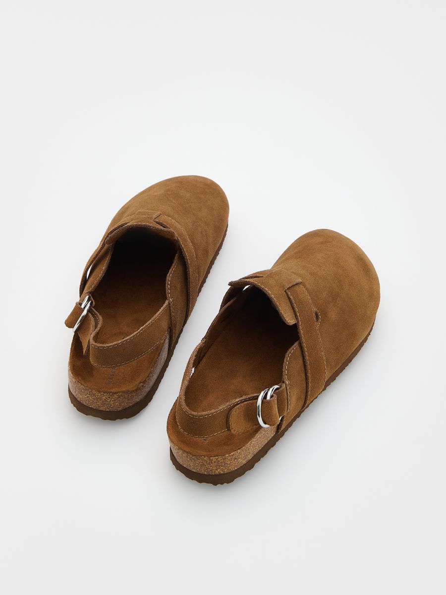 LADIES` MULES - warm olive - RESERVED - 3