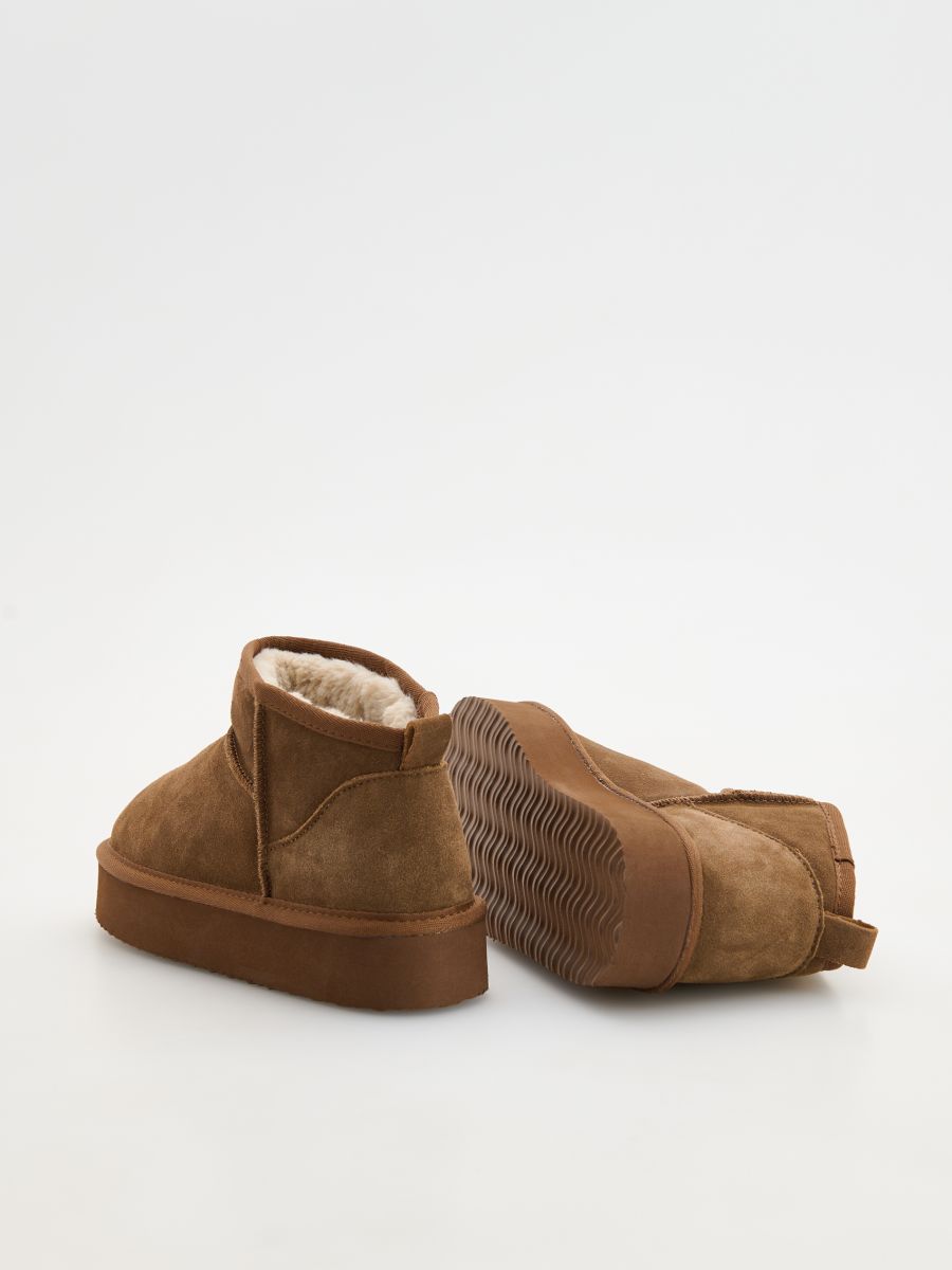 Platform leather snow boots - brown - RESERVED - 3