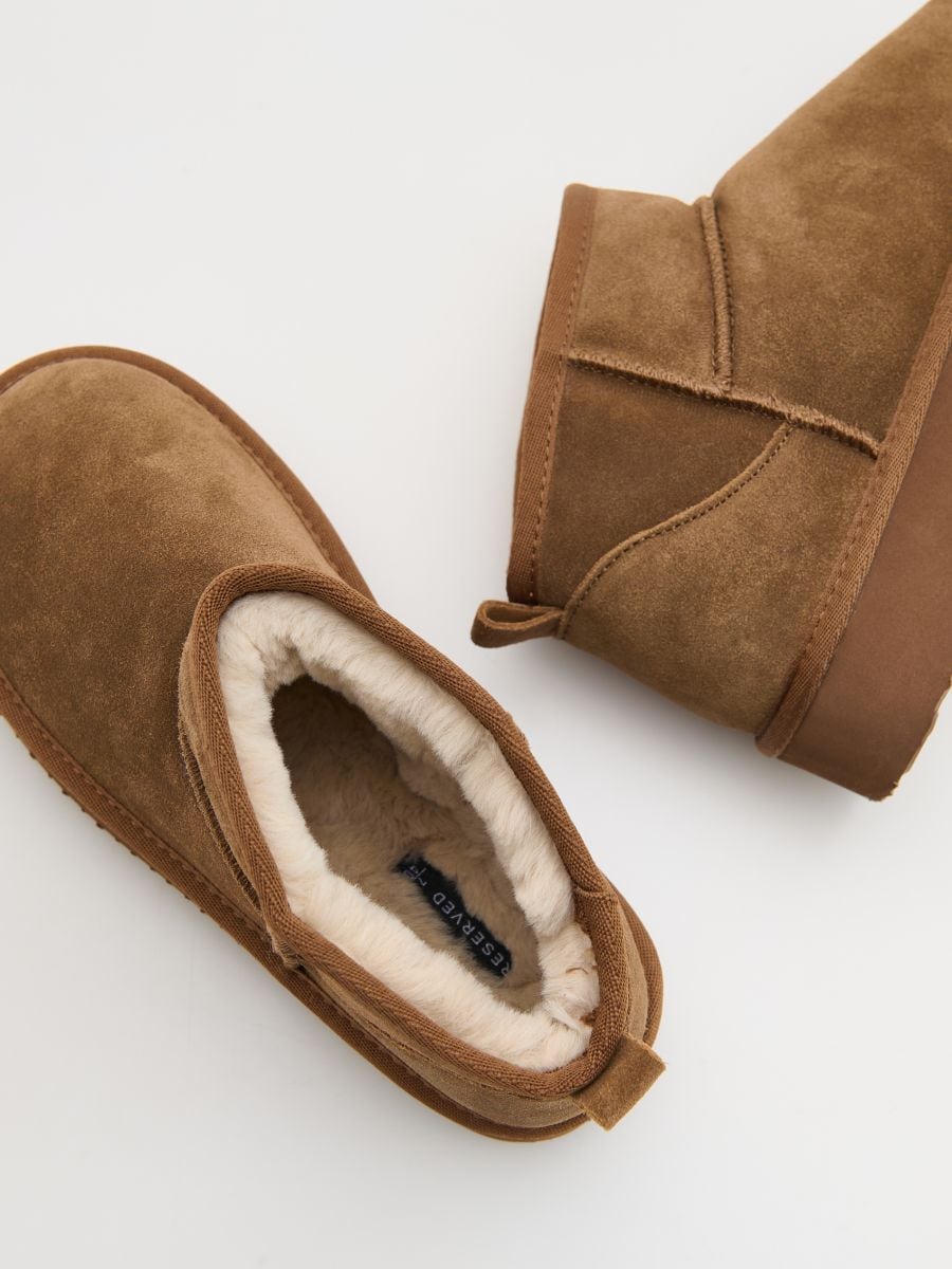 Platform leather snow boots - brown - RESERVED - 4