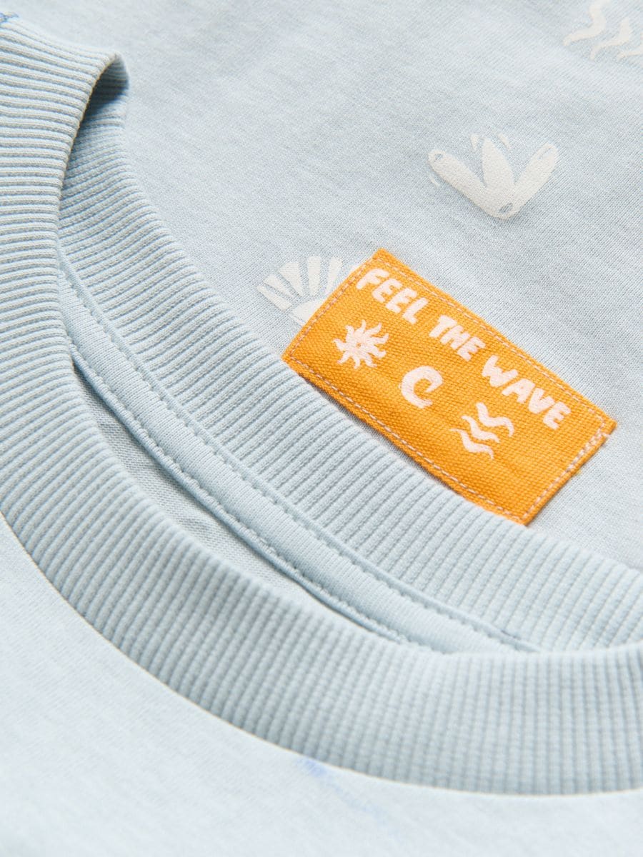 T-shirt with print - pale blue - RESERVED - 2
