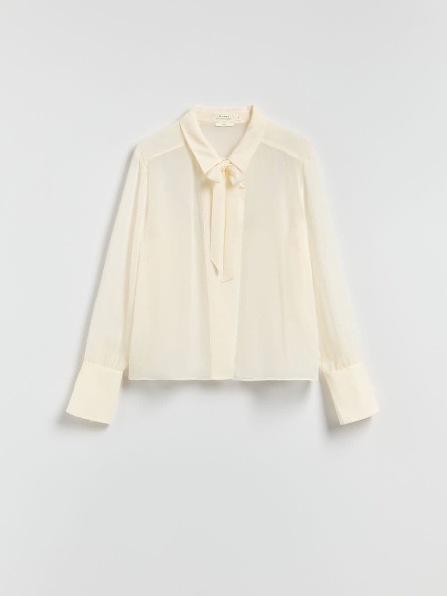 LADIES` SHIRT - kreminė - RESERVED